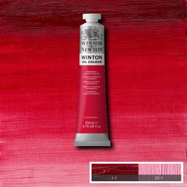 Tubo Olio Winton 200 ml Alizarin cremisi permanente 468