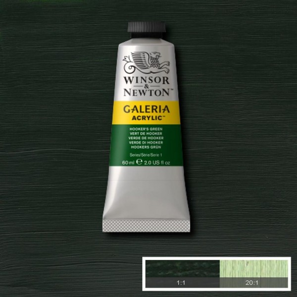 Tubetto Acrilico Galeria 60 ml Verde Hooker 311