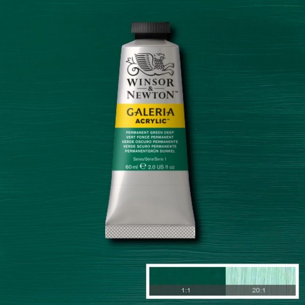 Tubetto Acrilico Galeria 60 ml Verde scuro intenso 482