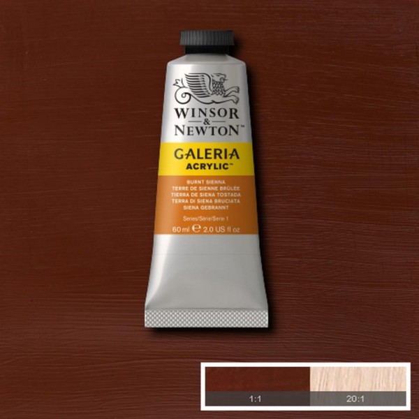 Tubetto Acrilico Galeria 60 ml Terra di Siena Bruciata 74