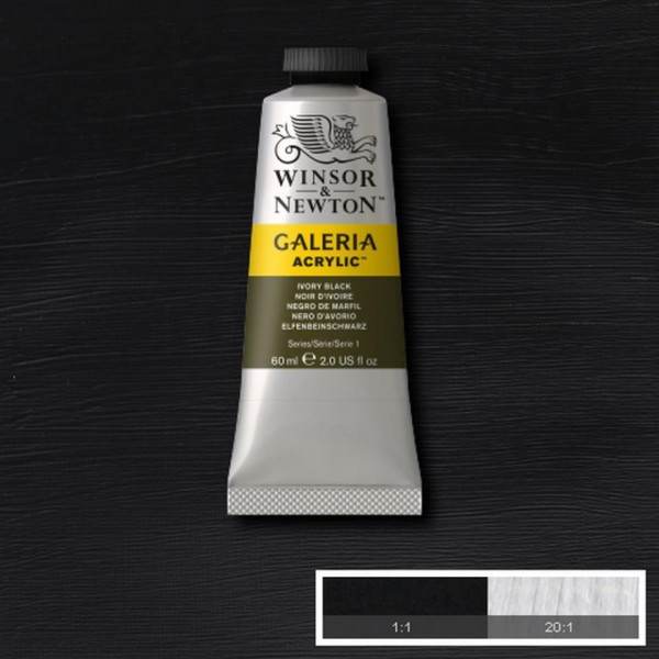Tubetto Acrilico Galeria 60 ml Nero Avorio 331