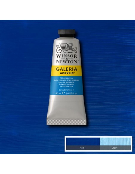 Tubetto Acrilico Galeria 60 ml Pigmento Ciano 535