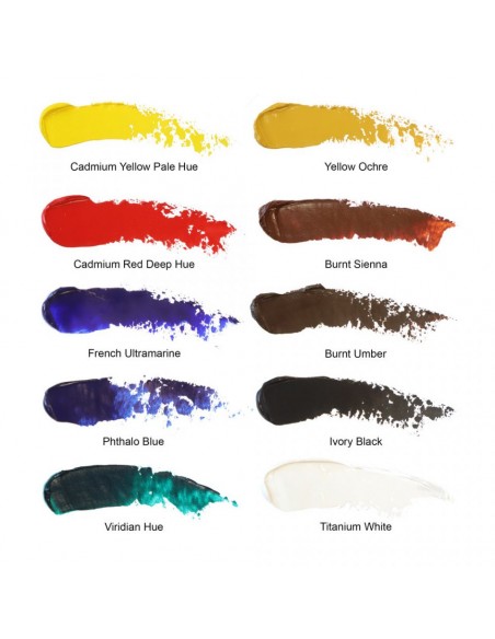 Set 10 tubi olio 21 ml colori assortiti