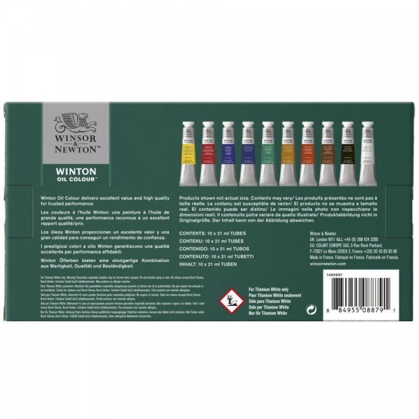 Set 10 tubi olio 21 ml colori assortiti