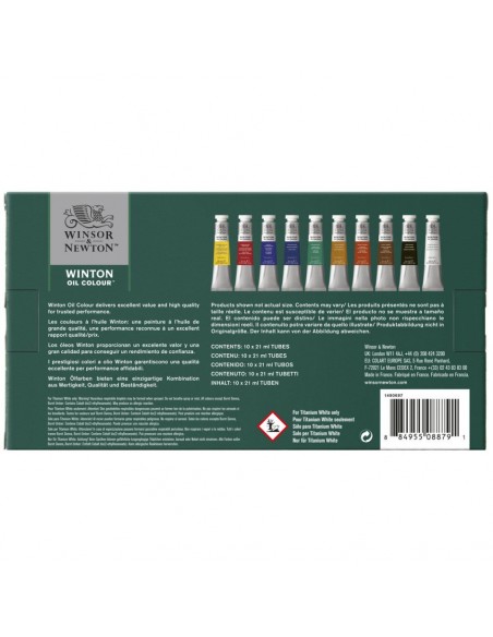 Set 10 tubi olio 21 ml colori assortiti