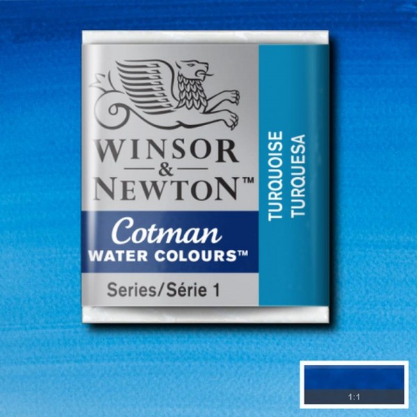 Acquarello Cotman 1/2 godet Turchese 654