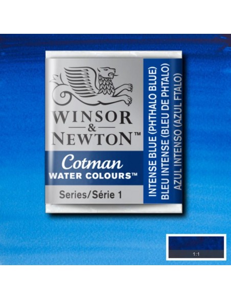 Acquarello Cotman 1/2 godet Blu Intenso 327