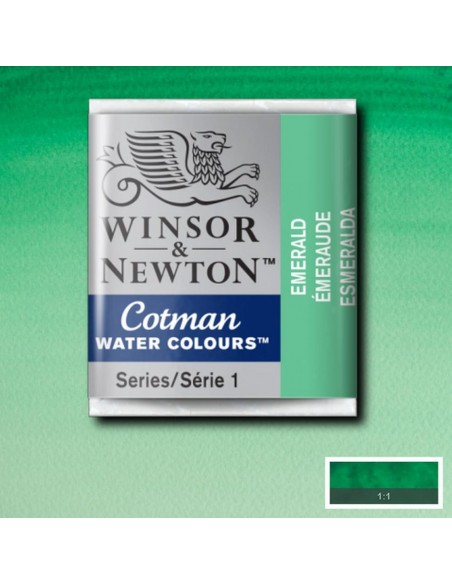 Acquarello Cotman 1/2 godet Smeraldo 235