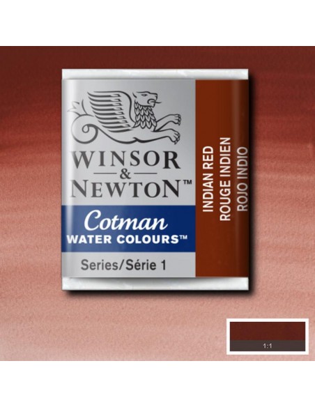 Acquarello Cotman 1/2 godet Rosso Indiano 317