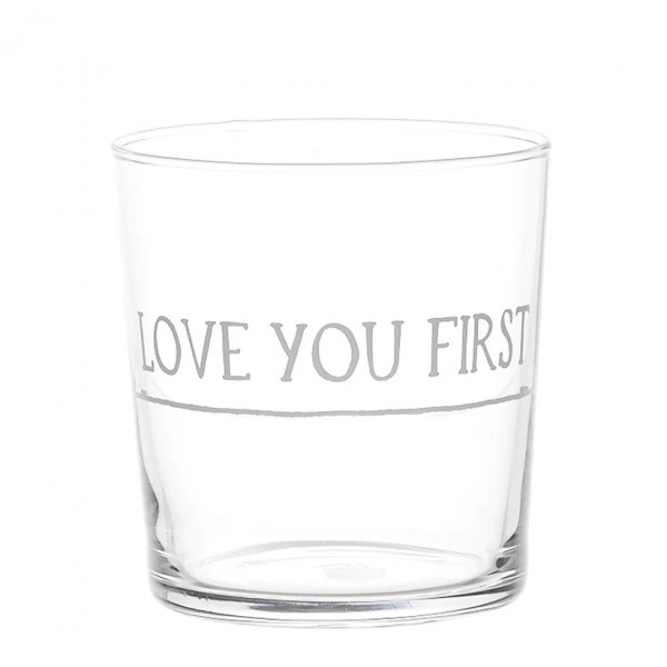 Bicchiere acqua Love you first - Simple Day
